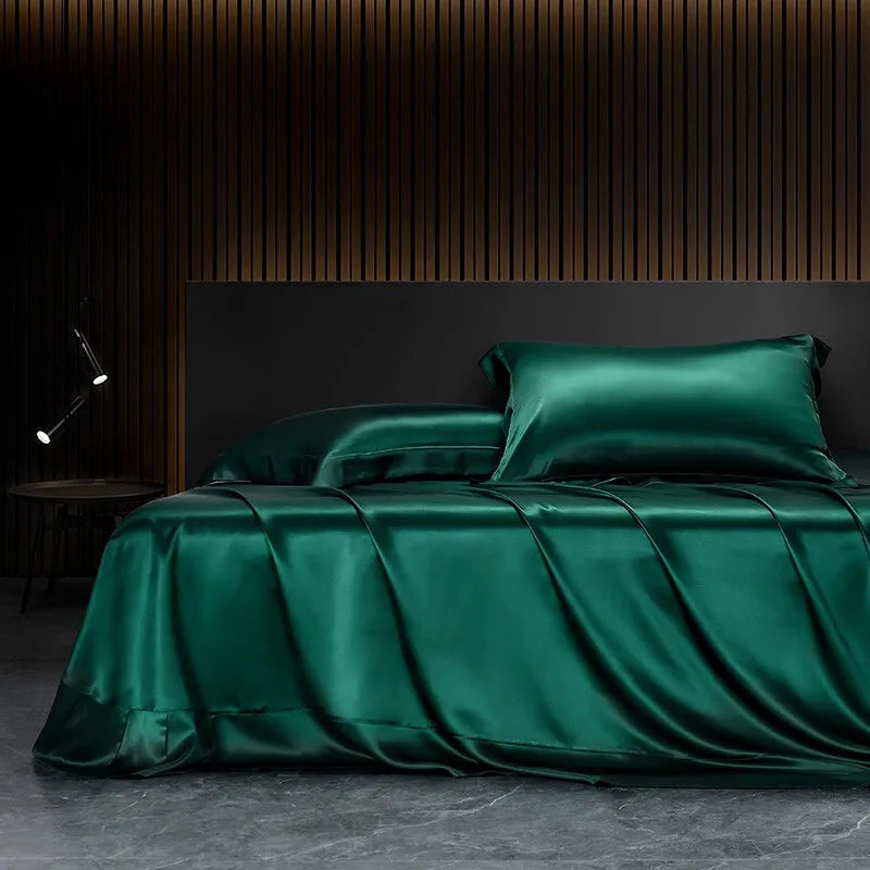 Moonlit Satin Four-Piece Bedding Set product detail 9