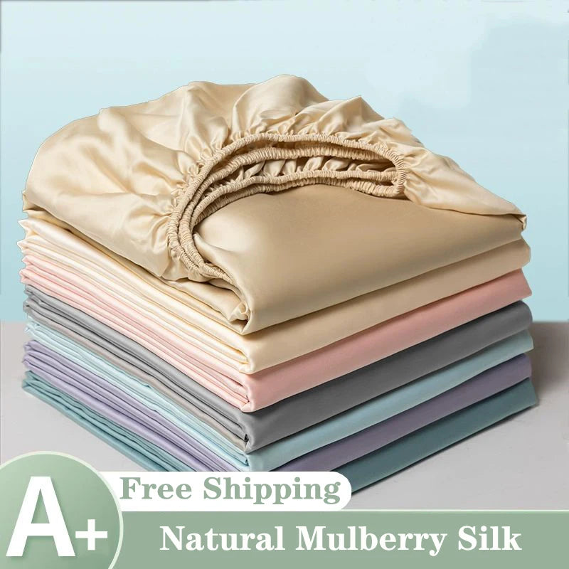 Stillair Mulberry Silk Fitted Sheet & Pillowcase Options by Daylilt