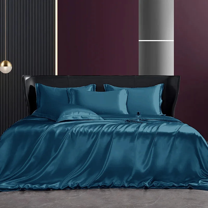 Moonlit Satin Four-Piece Bedding Set product detail 10