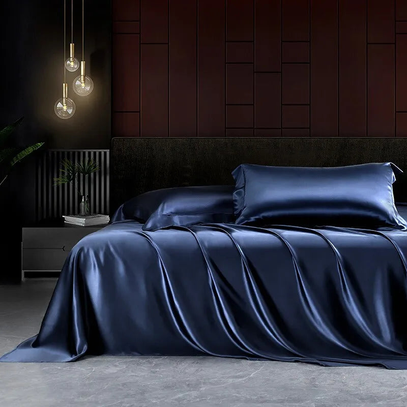Moonlit Satin Four-Piece Bedding Set product detail 7