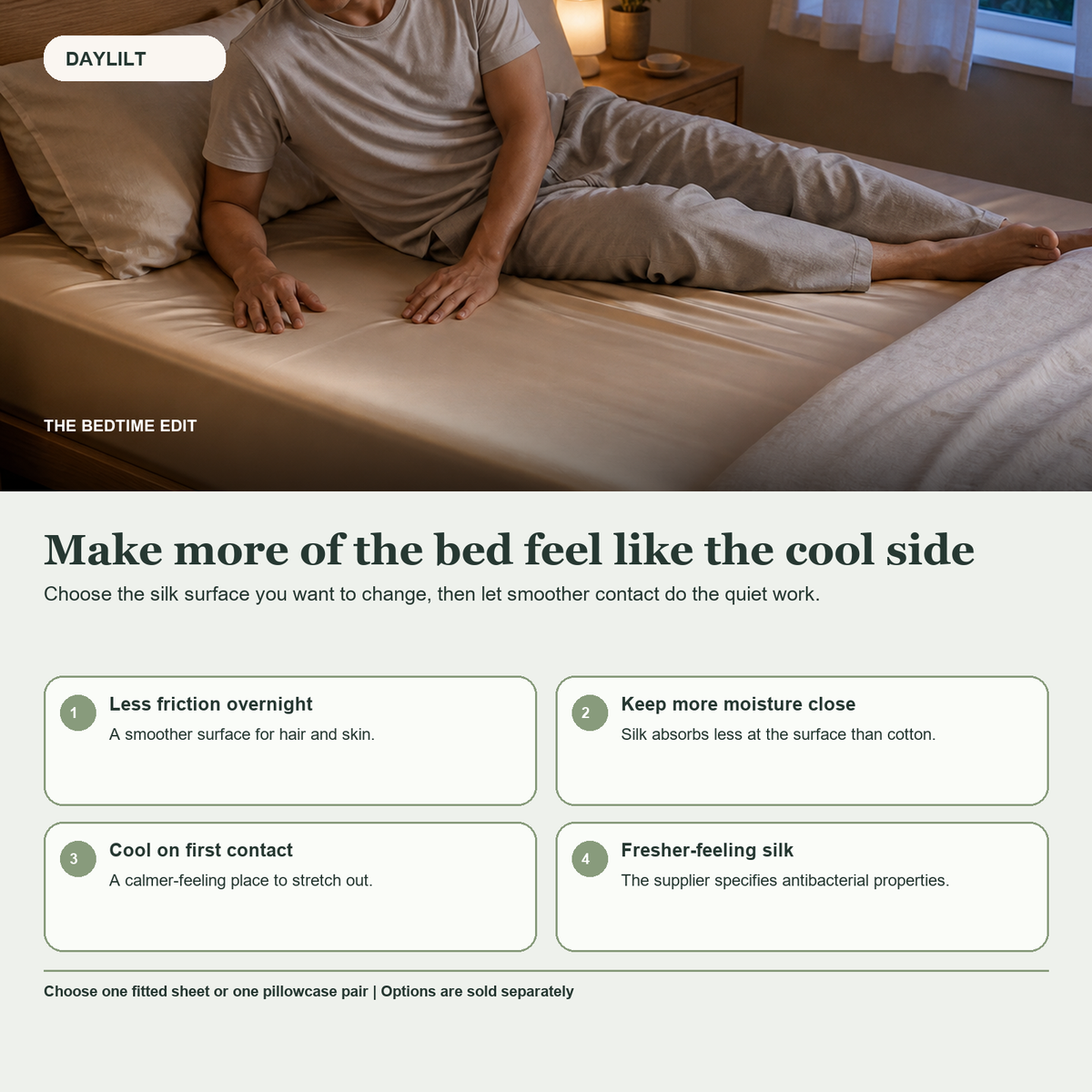 Stillair mulberry silk fitted sheet and pillowcase option benefits